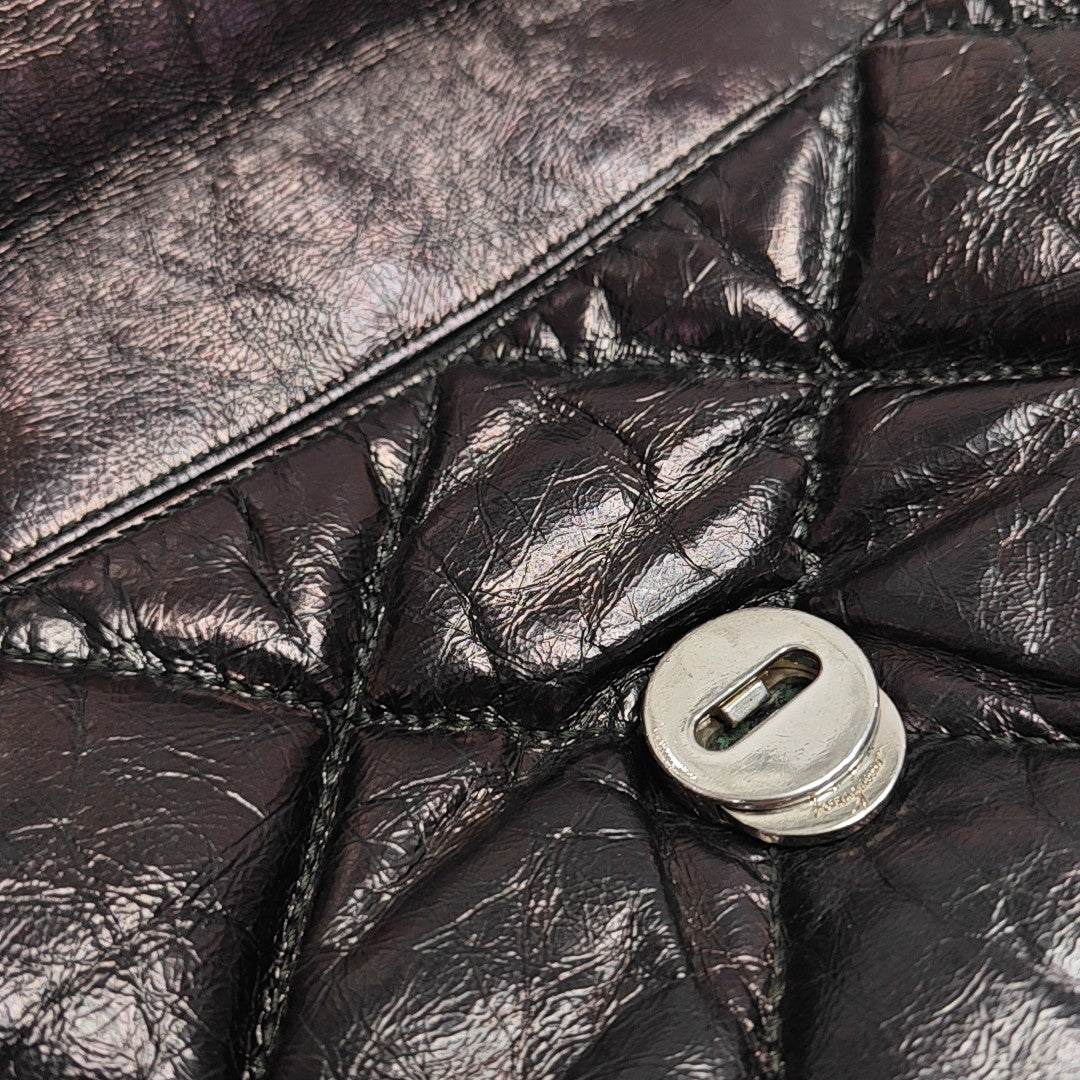 Ginny Quilted Calfskin Black