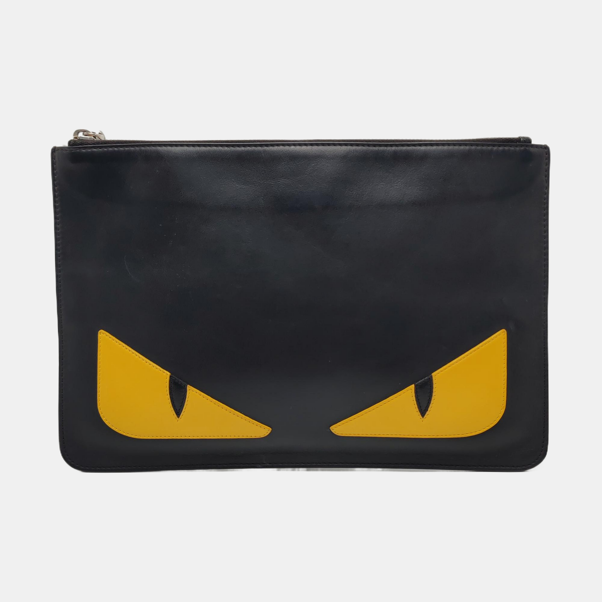 Authenticated pre-owned  Monster Calfskin Black - Clutch at Looply