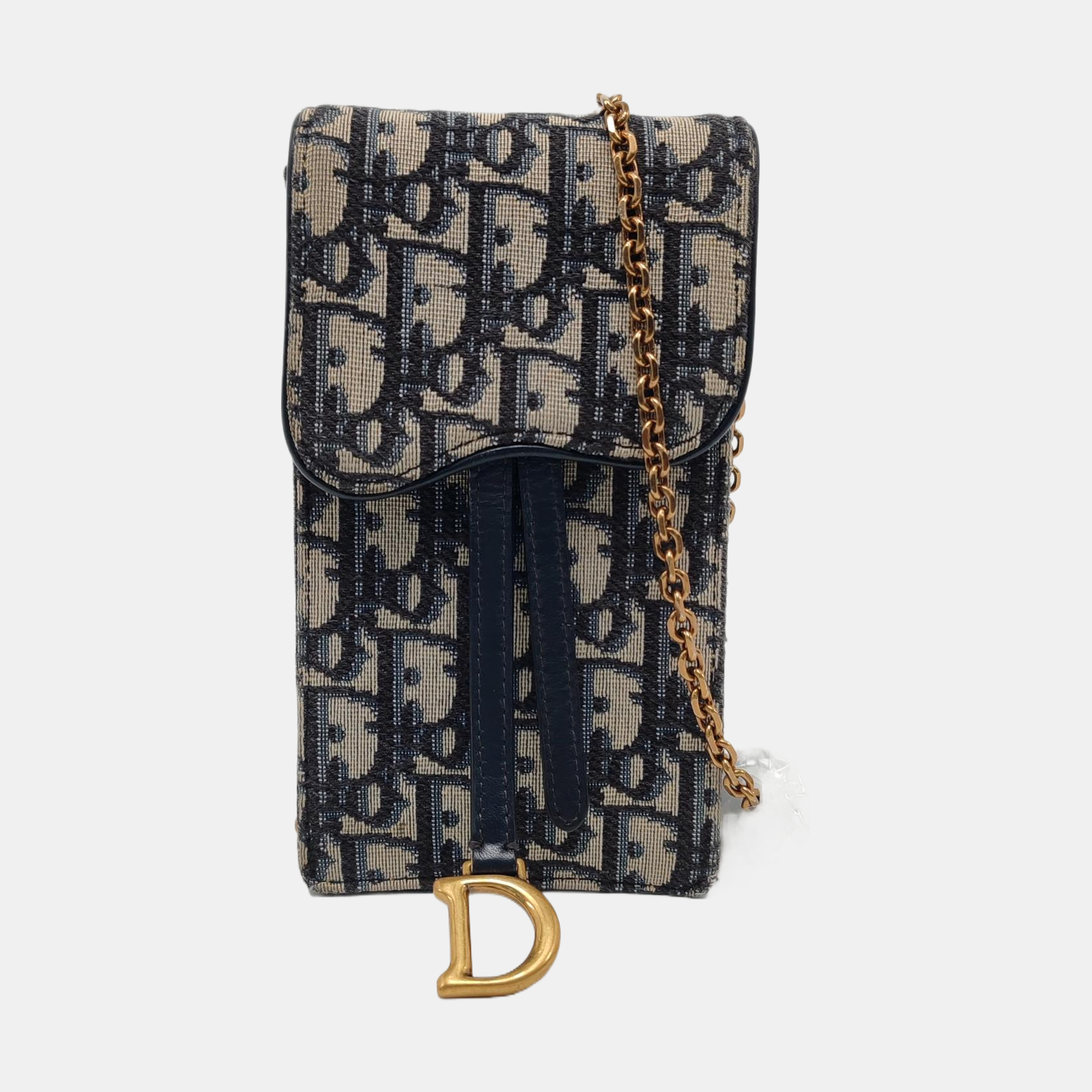 Authenticated pre-owned  Saddle Monogram Canvas Blue - Shoulder Bag at Looply