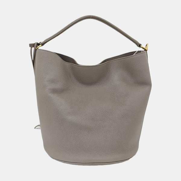 Authenticated pre-owned  Bucket 16 Calfskin Gray - Shoulder Bag at Looply