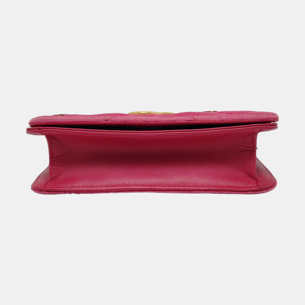Authenticated pre-owned  GG Marmont Velvet Pink - Shoulder Bag at Looply