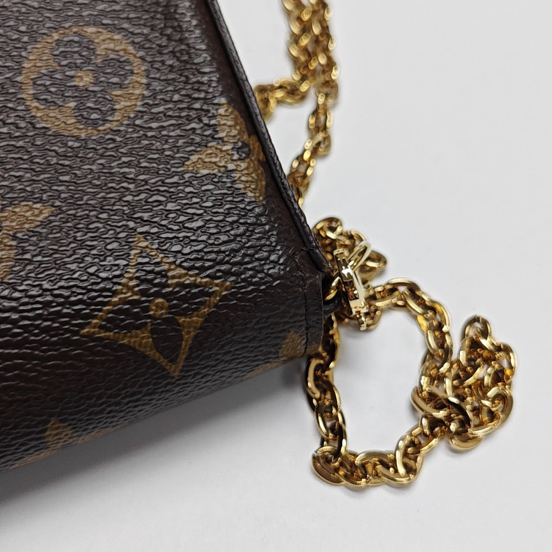 Authenticated pre-owned  Félicie Coated Canvas Brown - Shoulder Bag at Looply