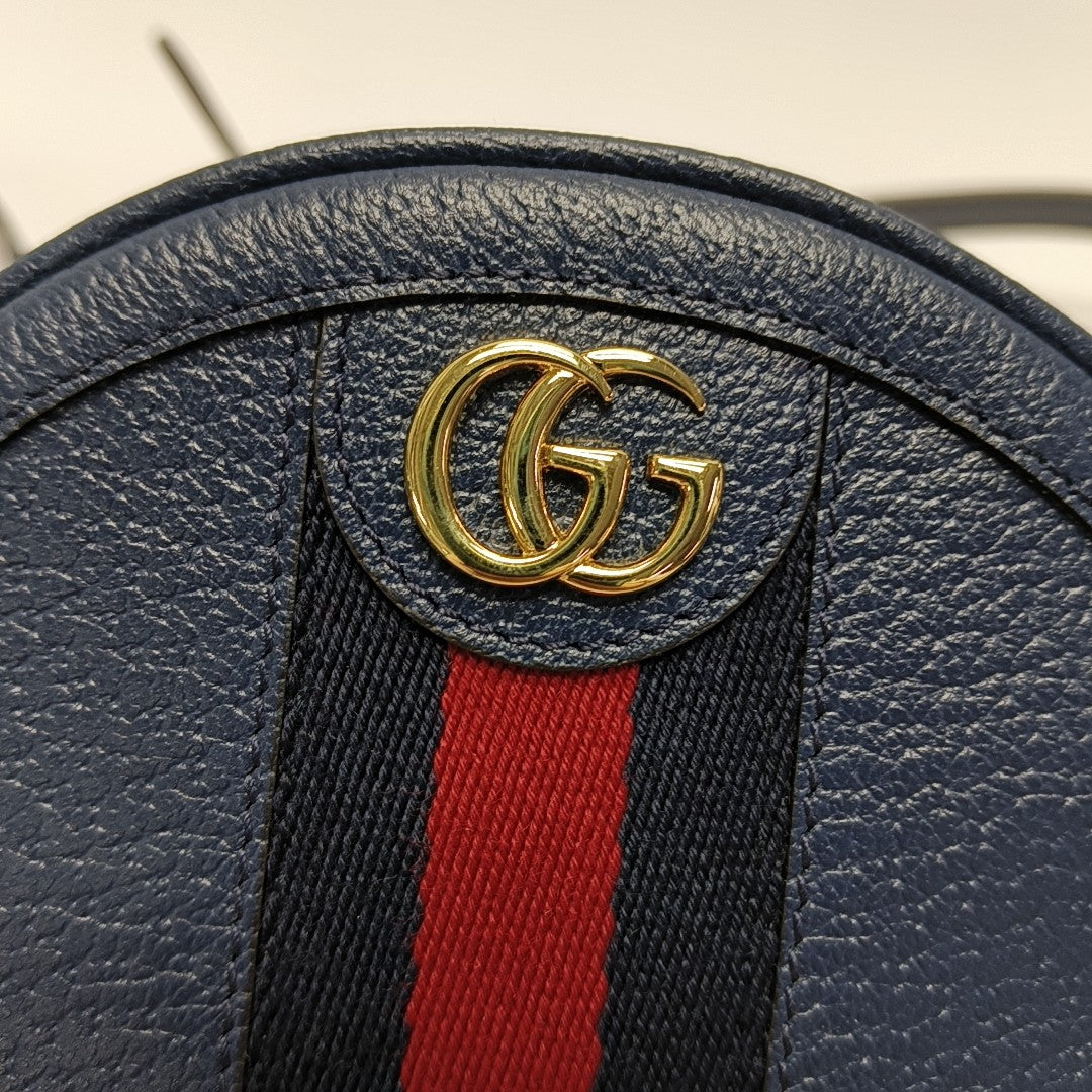 Authenticated pre-owned  Ophidia Small Calfskin Blue - Backpack at Looply