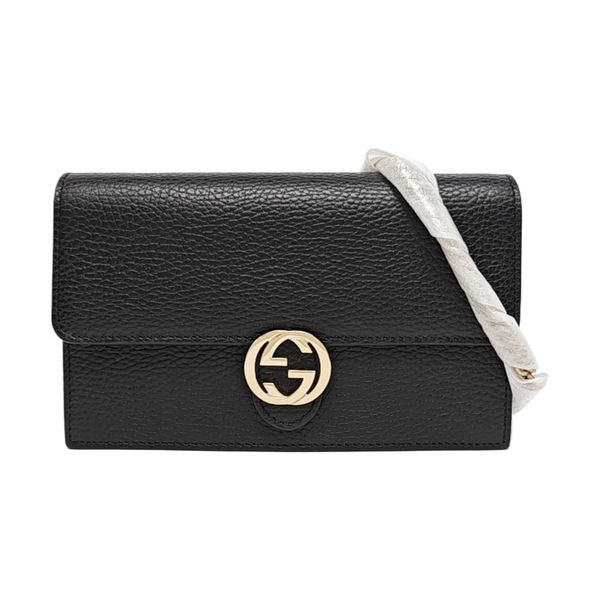 Authenticated pre-owned  Interlocking G Calfskin Black - Crossbody Bag at Looply