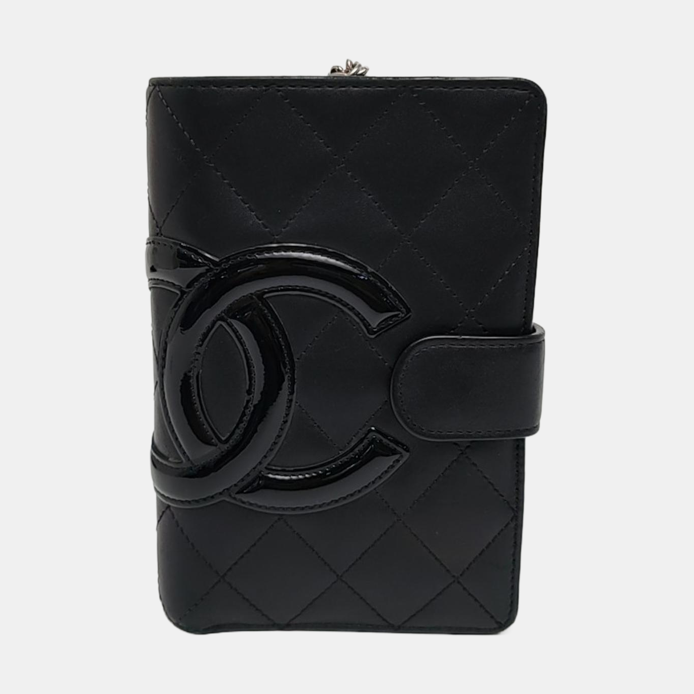 Authenticated pre-owned  Cambon Quilted Calfskin Black Wallet - Wallet at Looply
