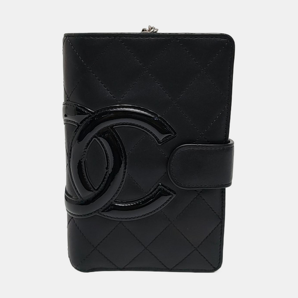 Authenticated pre-owned  Cambon Quilted Calfskin Black Wallet - Wallet at Looply