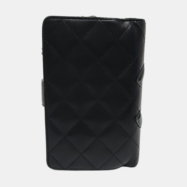 Authenticated pre-owned  Cambon Quilted Calfskin Black Wallet - Wallet at Looply