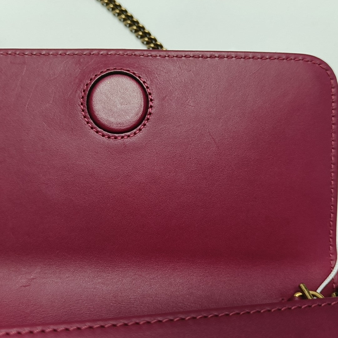 Authenticated pre-owned  GG Marmont Velvet Pink - Shoulder Bag at Looply