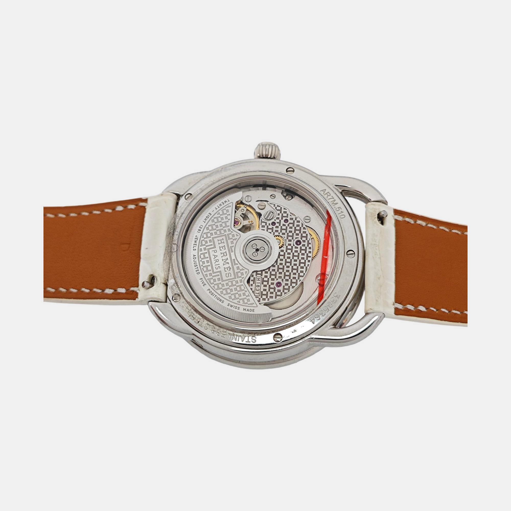 Arceau Petite Lune 38mm White Automatic Watch