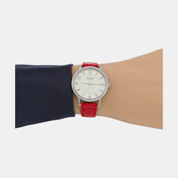 Slim d'Hermès 32mm Opaline White Quartz Watch