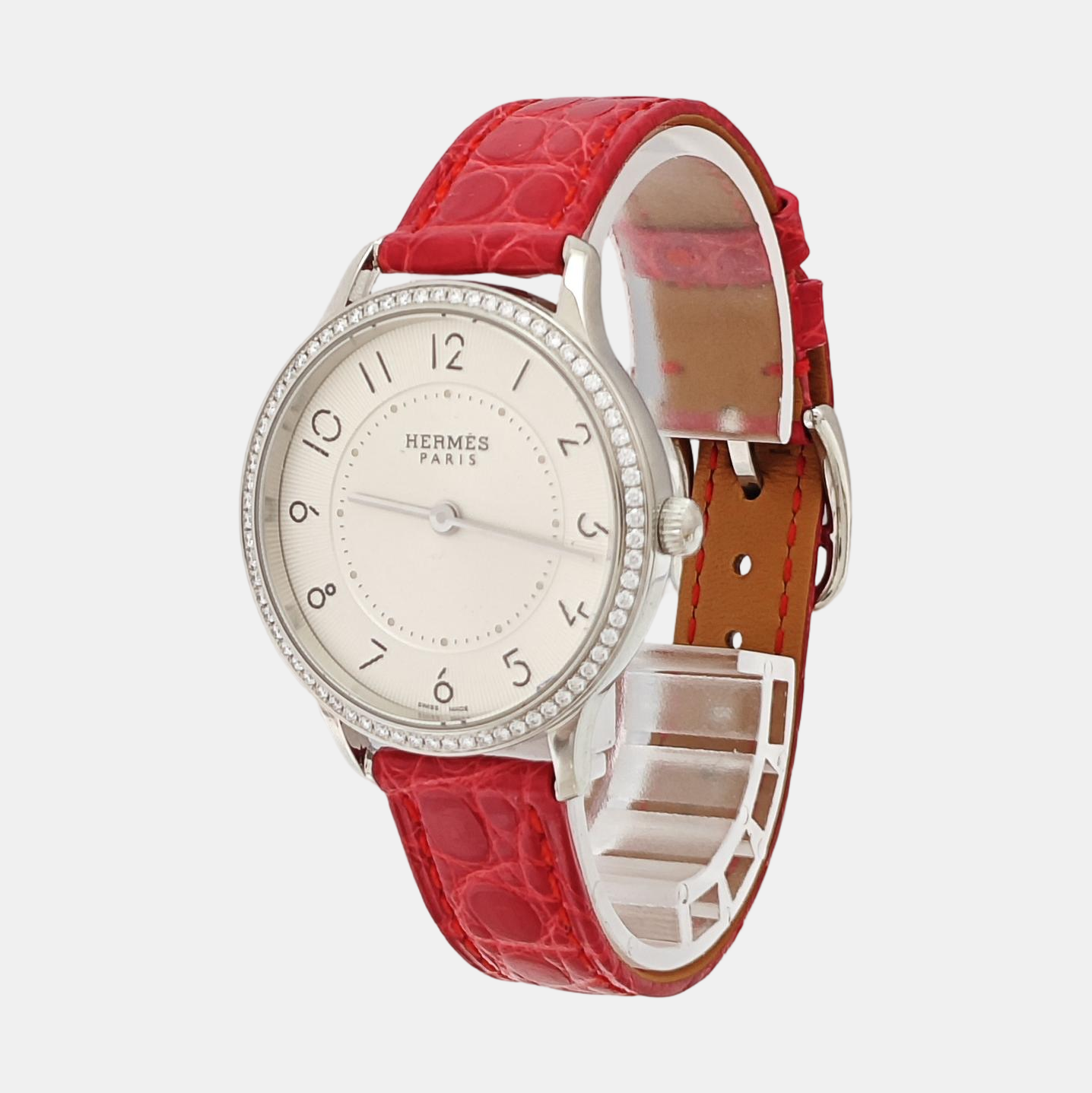 Slim d'Hermès 32mm Opaline White Quartz Watch