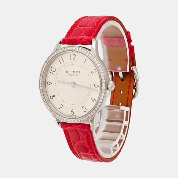 Slim d'Hermès 32mm Opaline White Quartz Watch