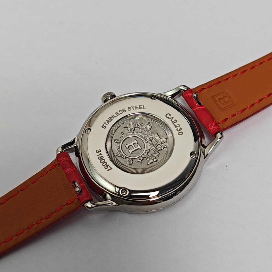 Slim d'Hermès 32mm Opaline White Quartz Watch