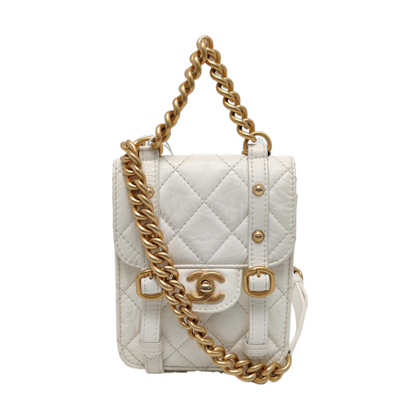 Quilted Calfskin Mini White