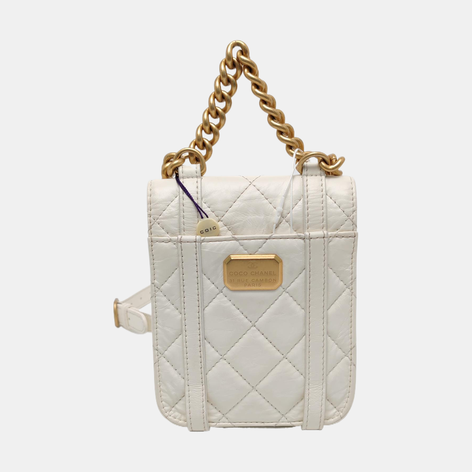 Quilted Calfskin Mini White