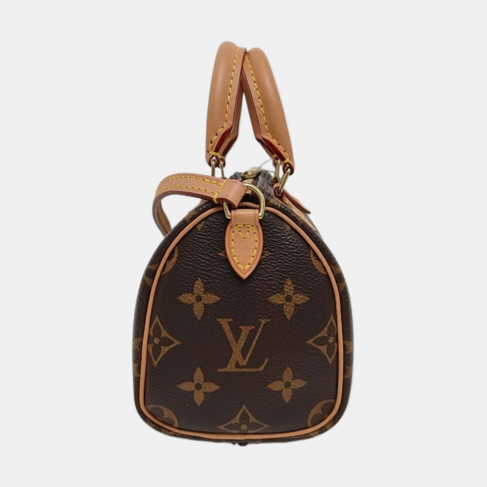 Authenticated pre-owned  Speedy Nano Monogram Coated Canvas Brown - Shoulder Bag at Looply