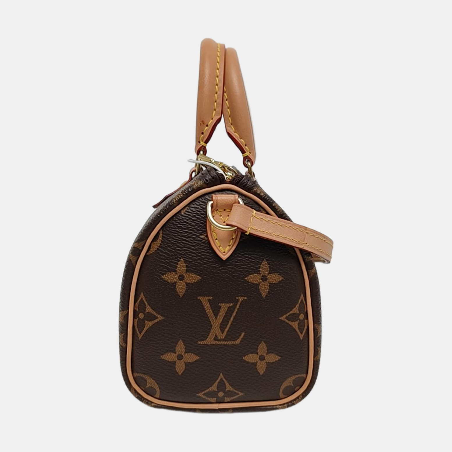 Authenticated pre-owned  Speedy Nano Monogram Coated Canvas Brown - Shoulder Bag at Looply