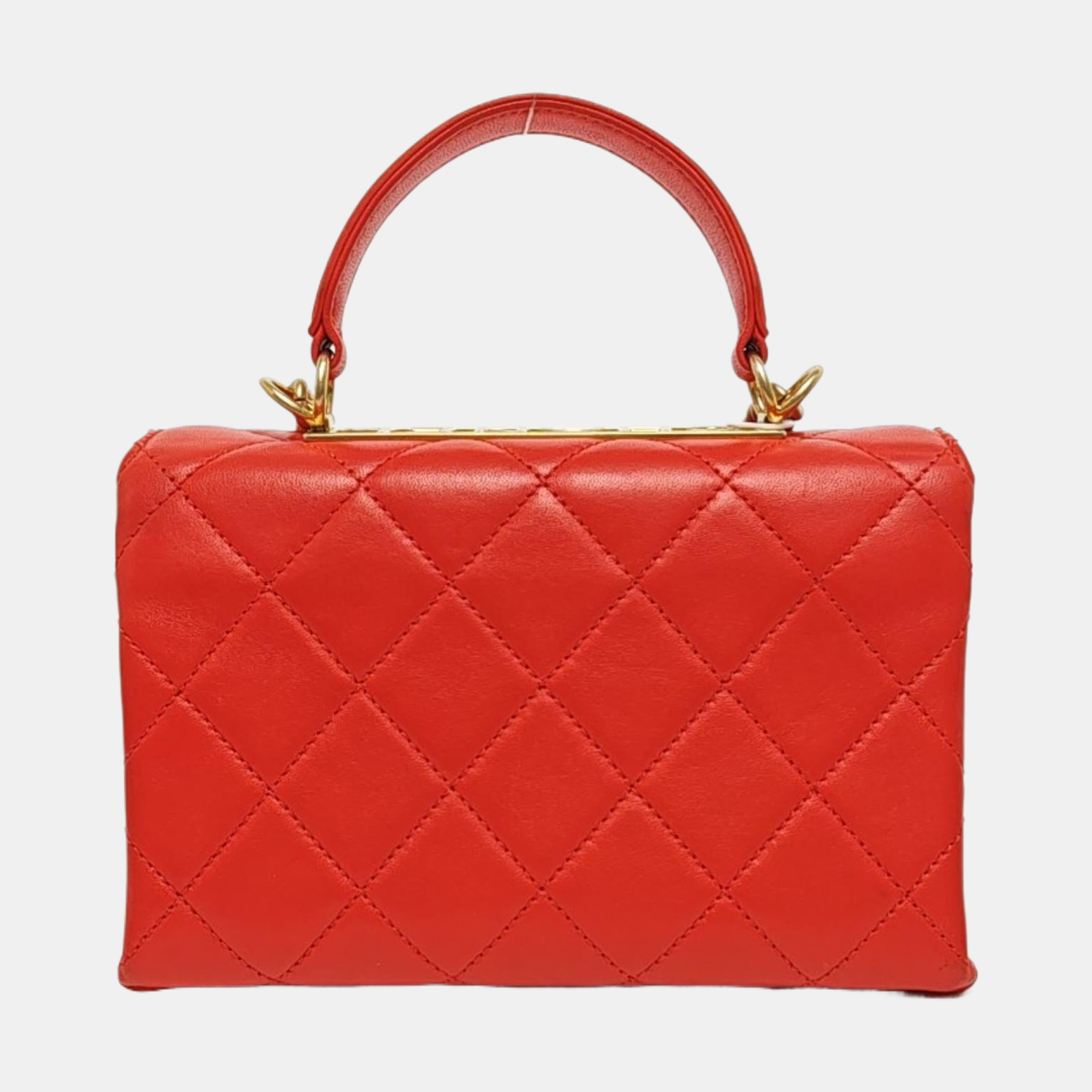 Authenticated pre-owned  Trendy CC Quilted Lambskin Orange - Shoulder Bag at Looply