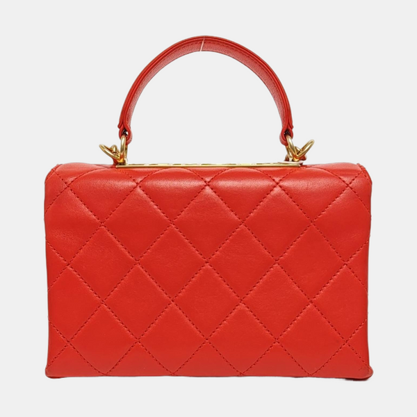 Authenticated pre-owned  Trendy CC Quilted Lambskin Orange - Shoulder Bag at Looply