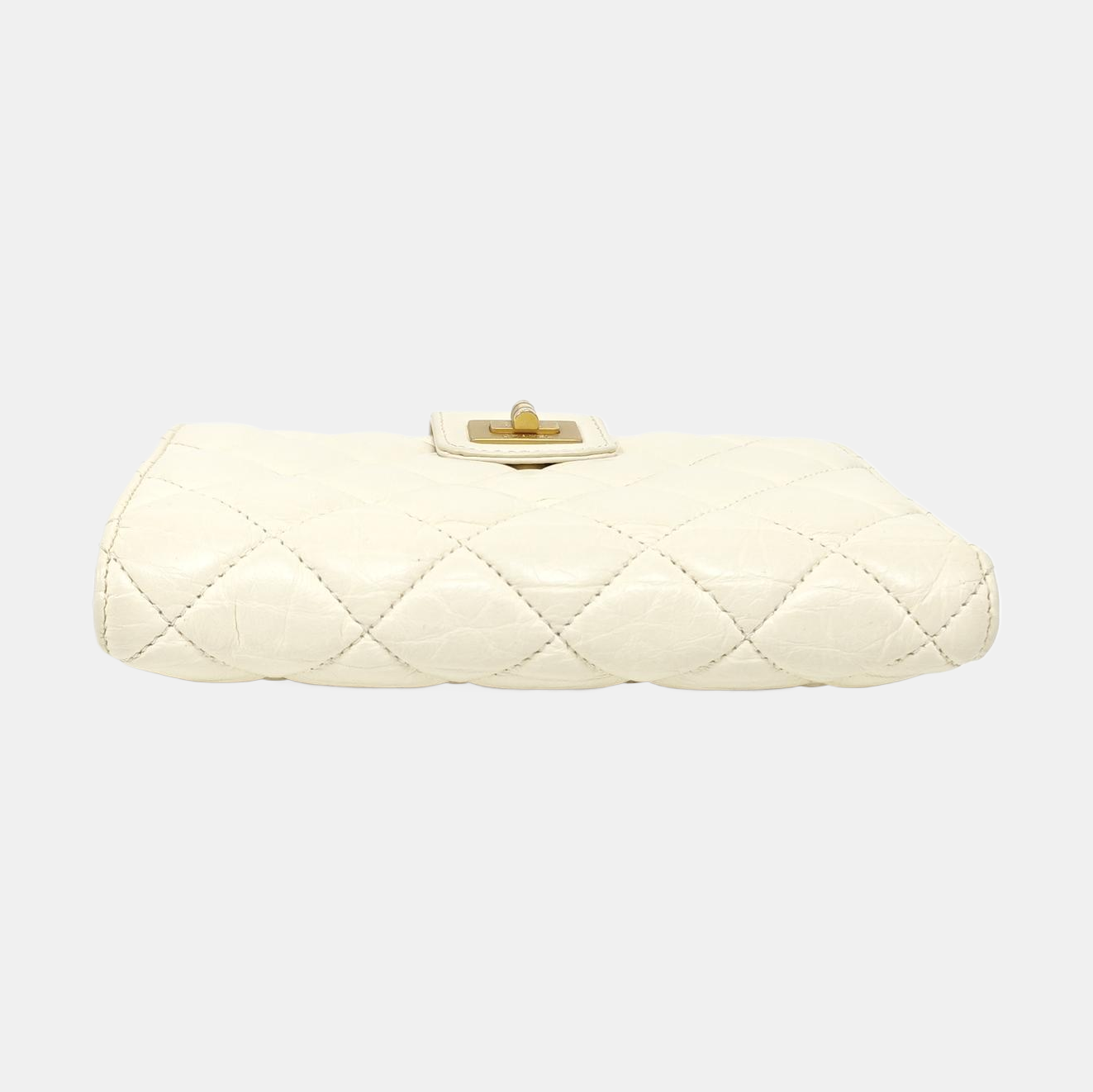 Authenticated pre-owned  2.55 Quilted Calfskin White Wallet - Wallet at Looply