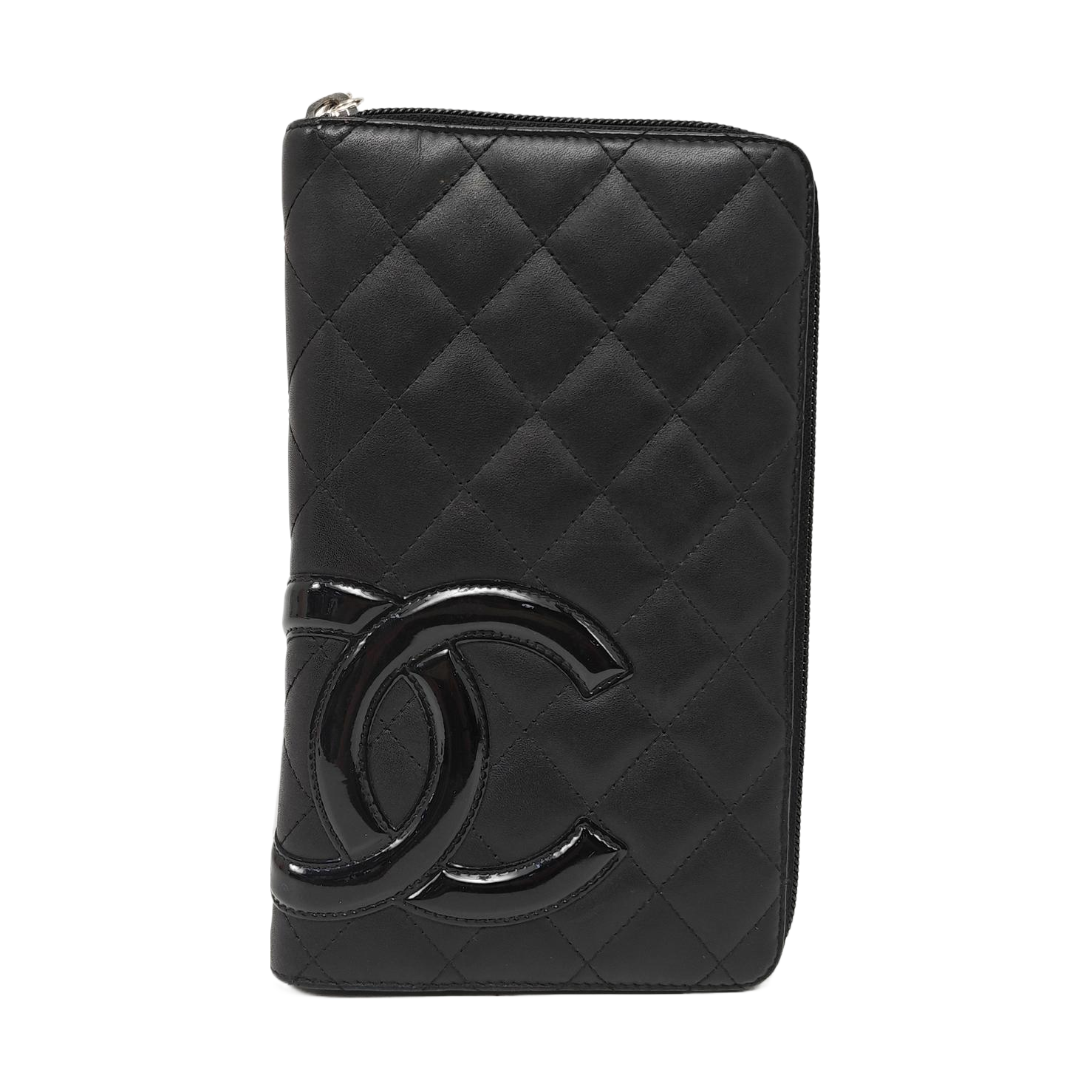Authenticated pre-owned  Cambon Quilted Calfskin Black Wallet - Wallet at Looply