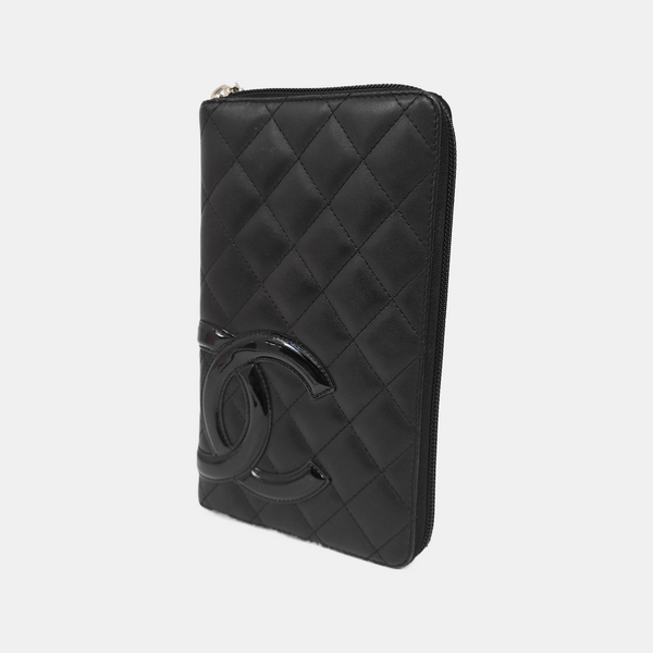 Authenticated pre-owned  Cambon Quilted Calfskin Black Wallet - Wallet at Looply