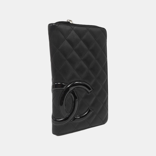 Authenticated pre-owned  Cambon Quilted Calfskin Black Wallet - Wallet at Looply