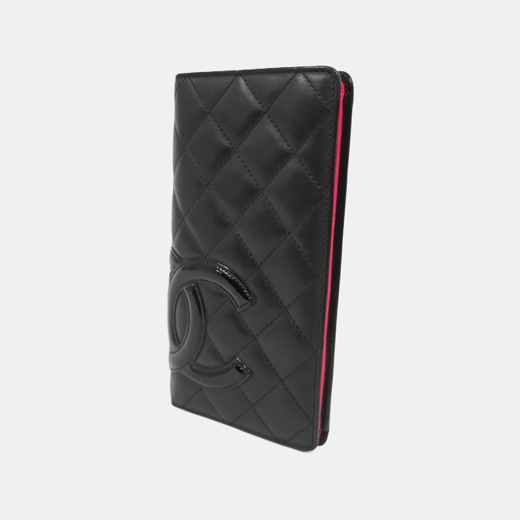 Authenticated pre-owned  Cambon Quilted Calfskin Black Wallet - Wallet at Looply