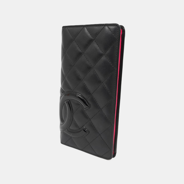 Authenticated pre-owned  Cambon Quilted Calfskin Black Wallet - Wallet at Looply