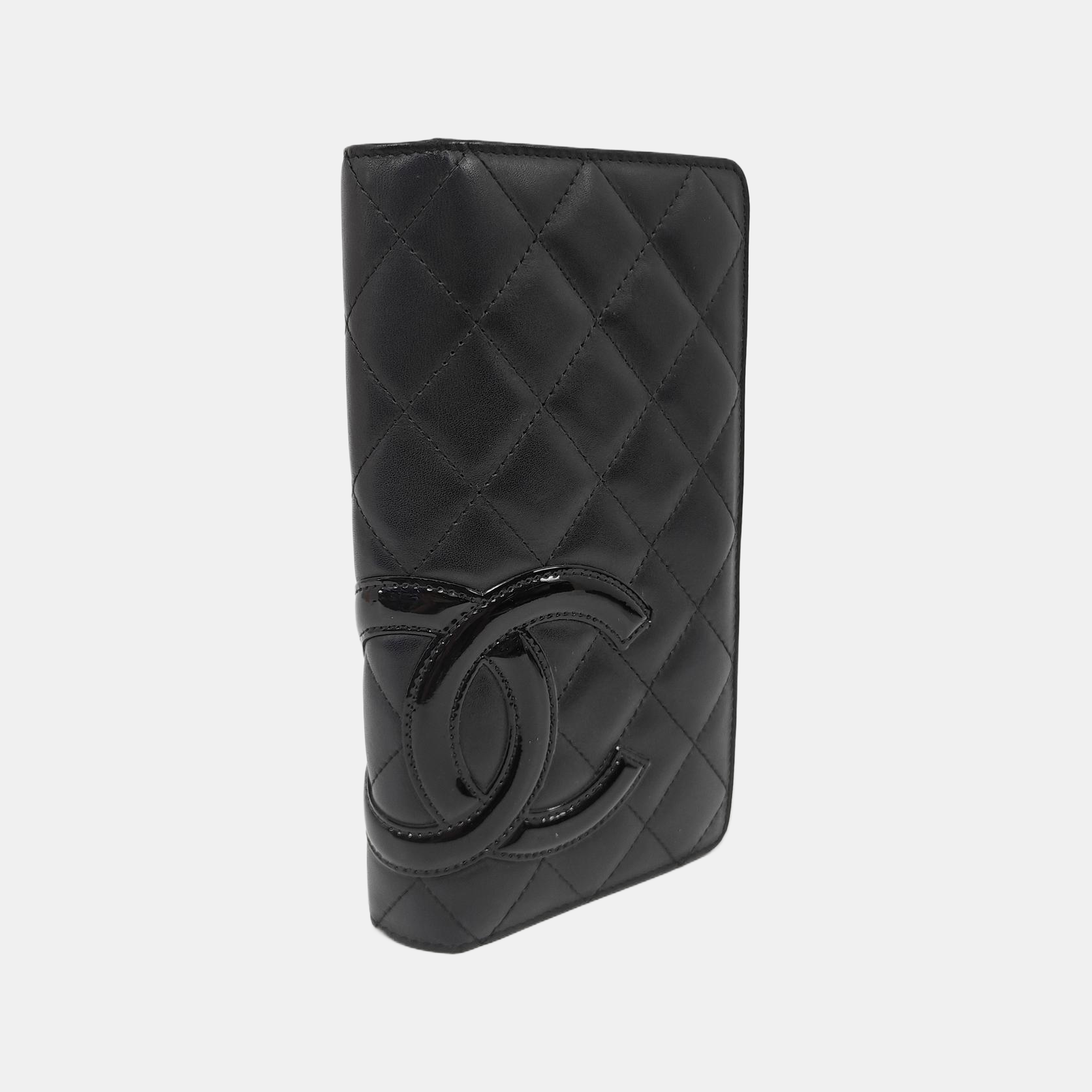 Authenticated pre-owned  Cambon Quilted Calfskin Black Wallet - Wallet at Looply
