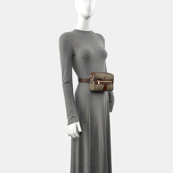 Authenticated pre-owned  Ophidia Small Monogram Coated Canvas Beige - Belt Bag at Looply