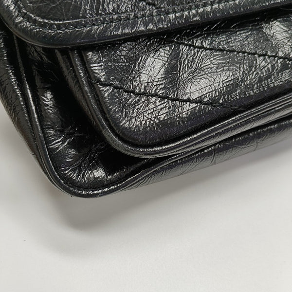 NIKI Small Chevron Calfskin Black