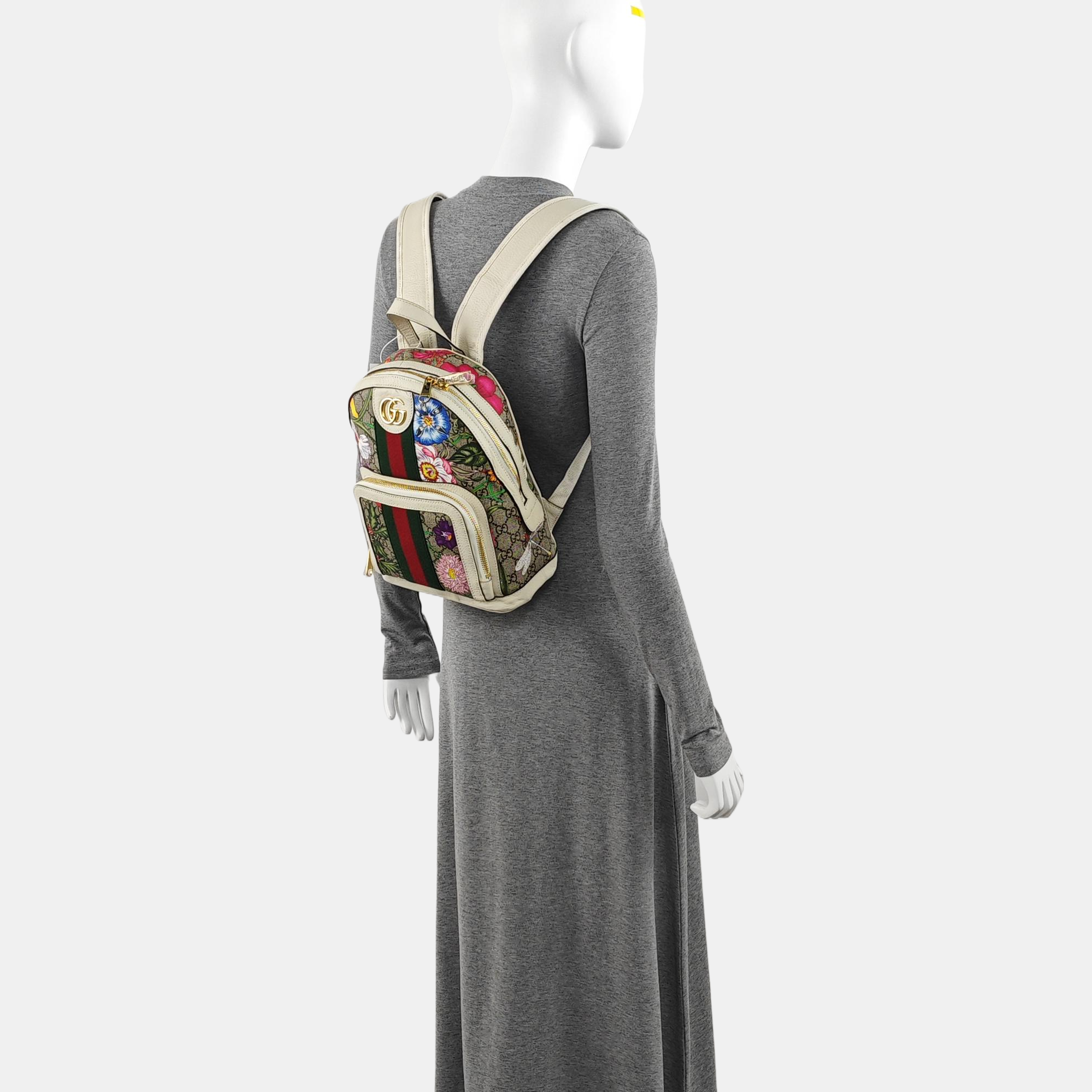 Authenticated pre-owned  Ophidia Monogram Coated Canvas Beige - Backpack at Looply