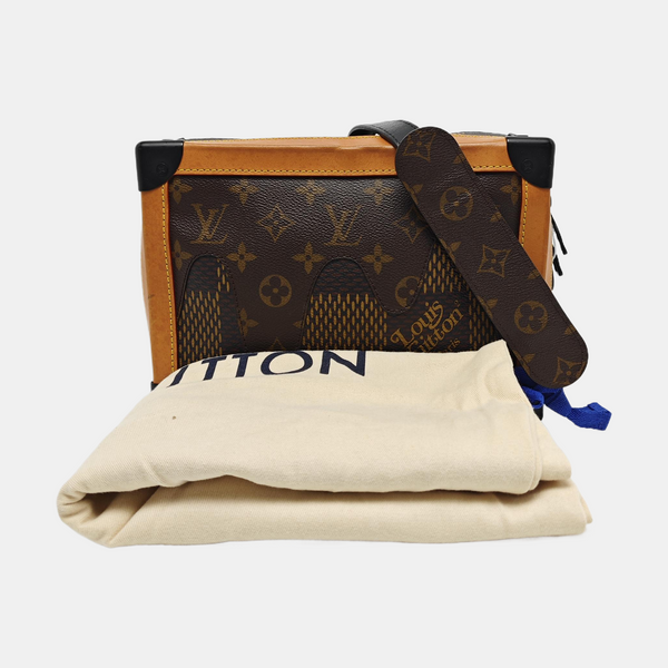 SOFT TRUNK Damier Ebene Coated Canvas Brown