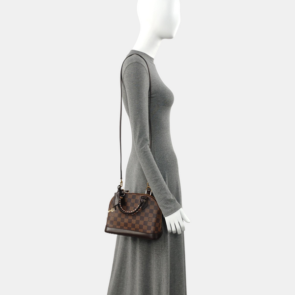 ALMA BB Damier Ebene Coated Canvas Brown