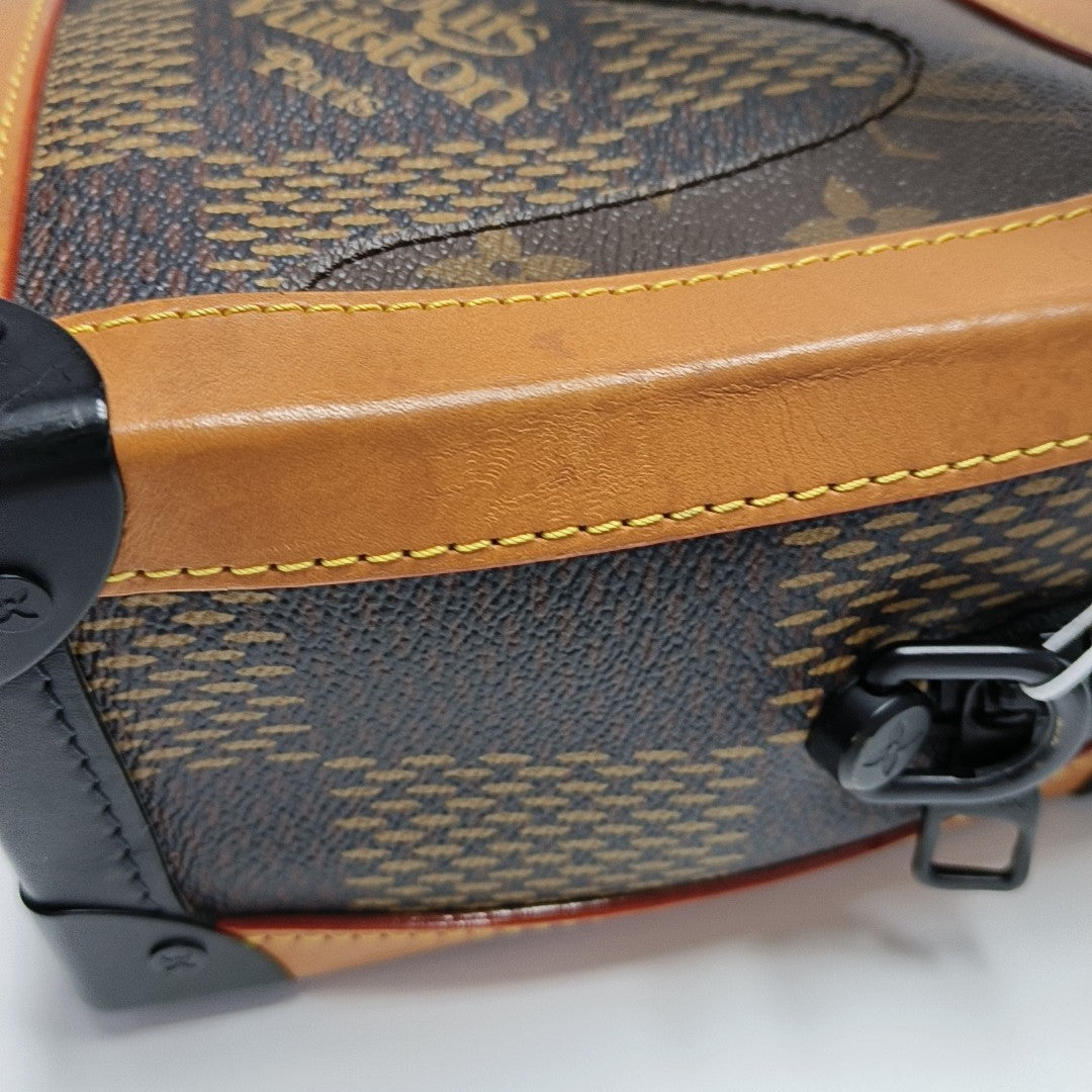 SOFT TRUNK Damier Ebene Coated Canvas Brown