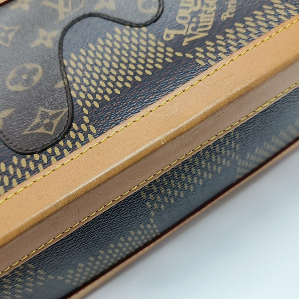 SOFT TRUNK Damier Ebene Coated Canvas Brown
