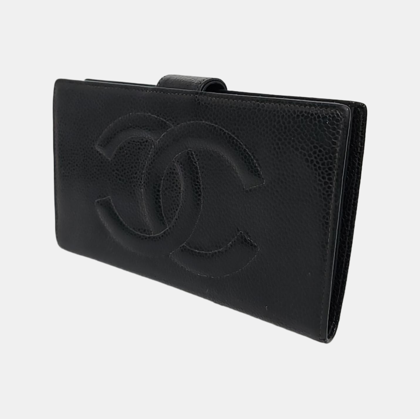 Grained Calfskin Wallet Black