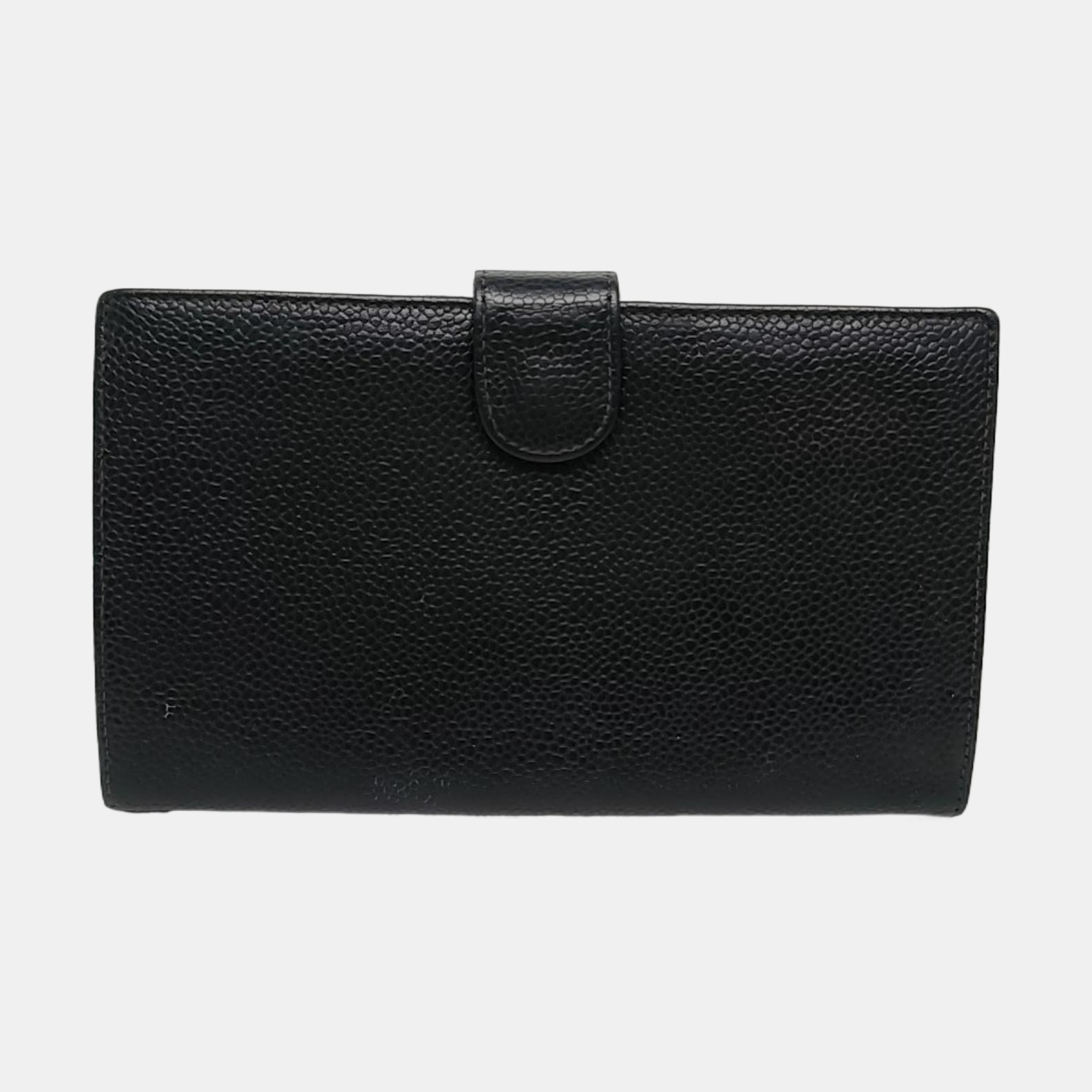 Grained Calfskin Wallet Black