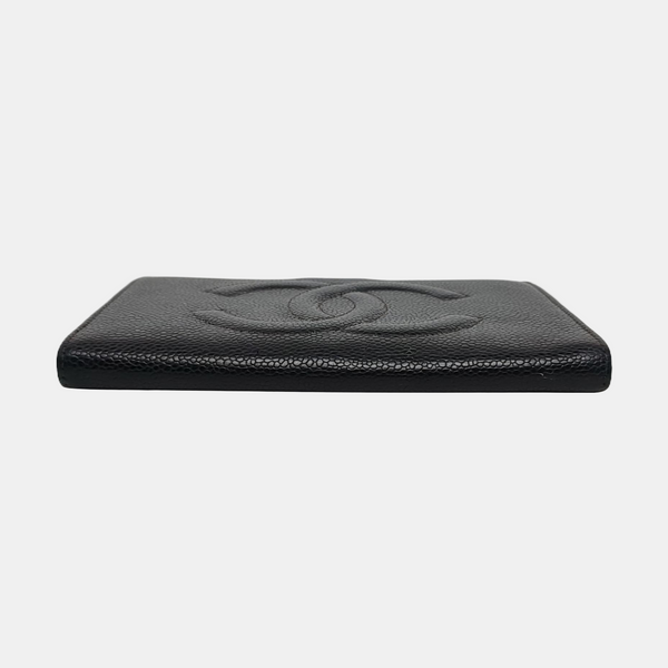 Grained Calfskin Wallet Black