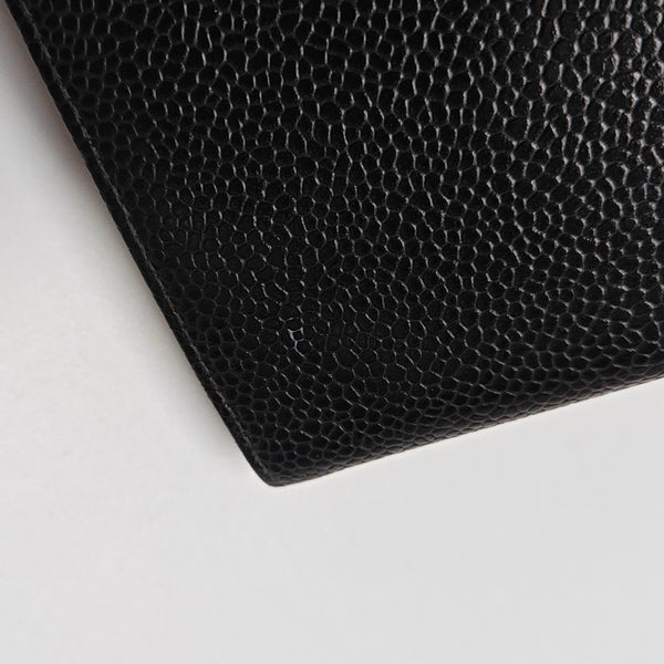 Grained Calfskin Wallet Black