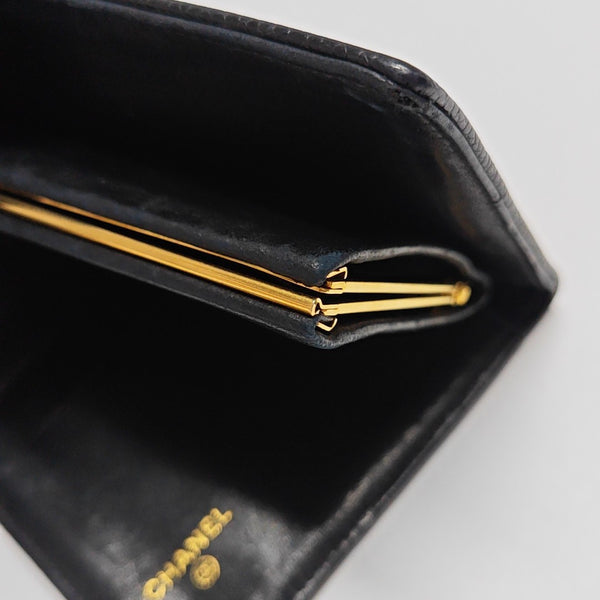 Grained Calfskin Wallet Black