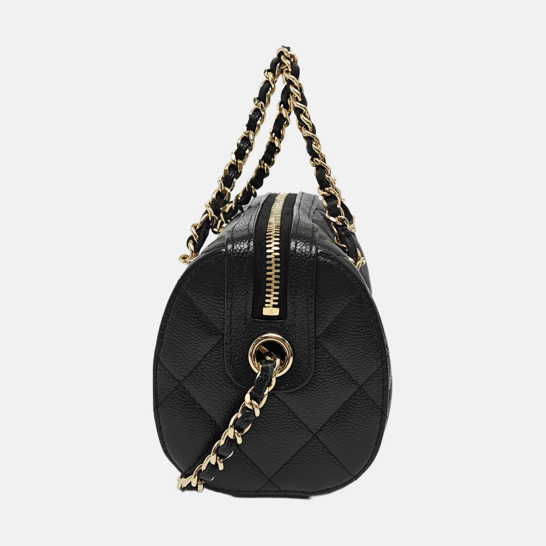 Quilted Grained Calfskin Black