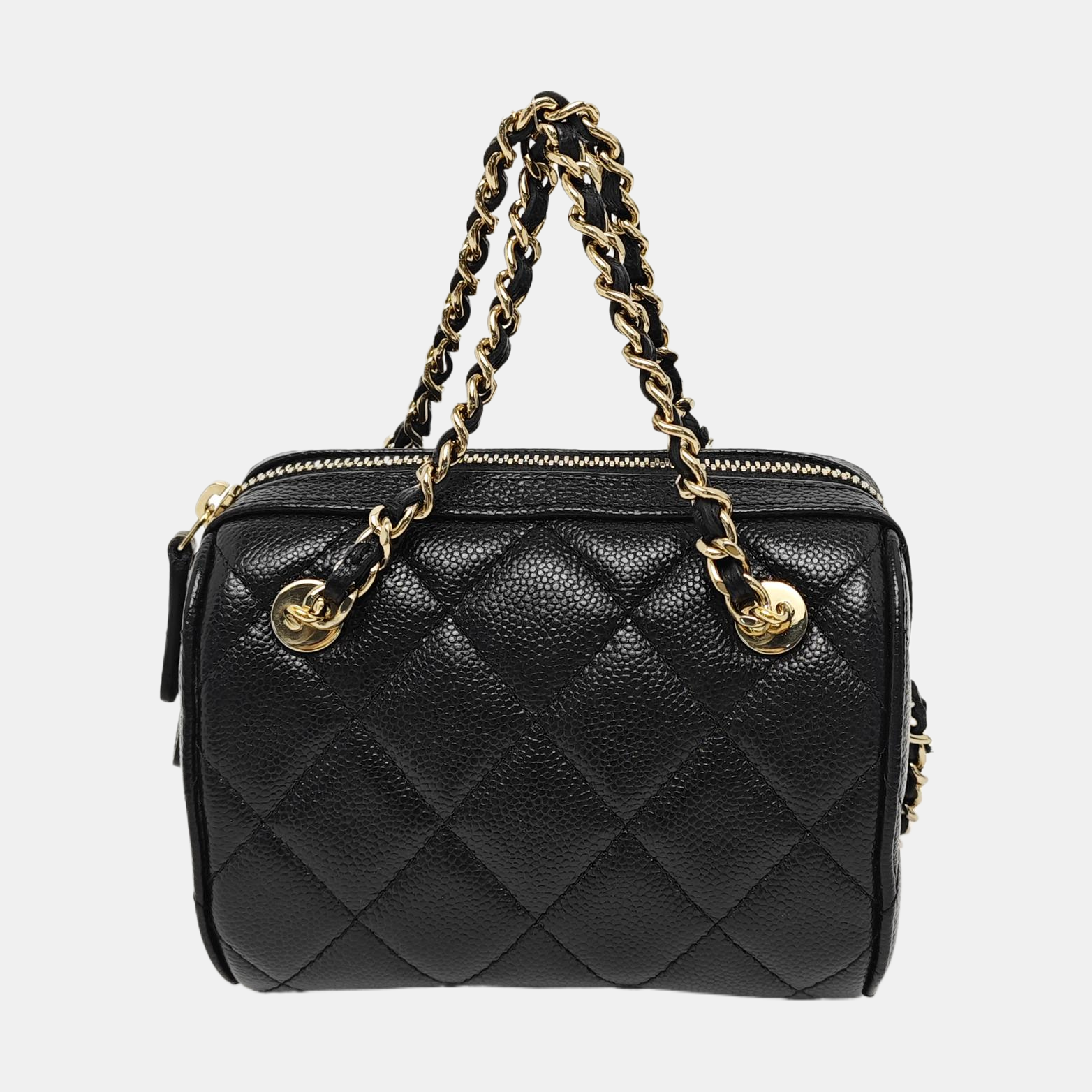 Quilted Grained Calfskin Black