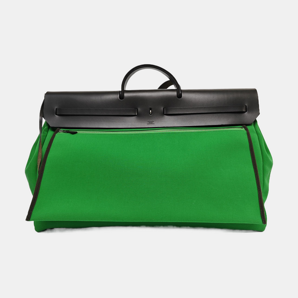 Authenticated pre-owned  Herbag Canvas Green - Shoulder Bag at Looply