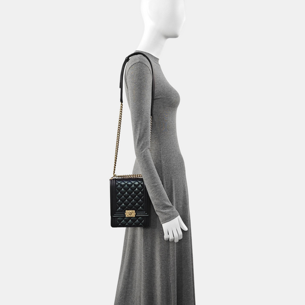 Authenticated pre-owned  Boy Chanel Quilted Calfskin Black - Shoulder Bag at Looply