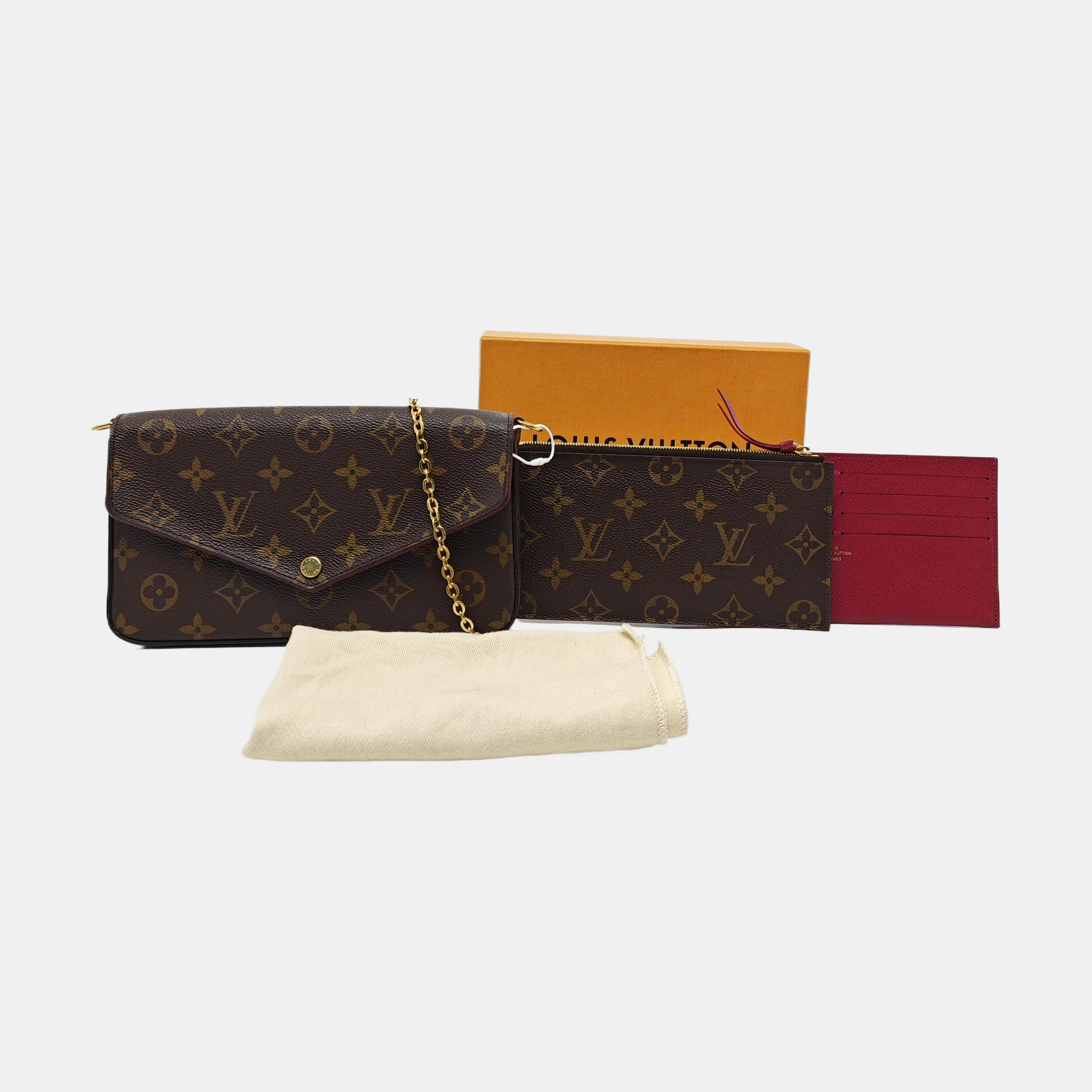 Authenticated pre-owned  Félicie Monogram Coated Canvas Brown - Shoulder Bag at Looply