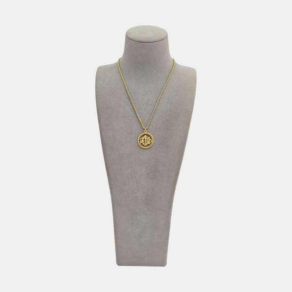 Authenticated pre-owned  Twist Round Gold-Tone Metal Necklace - Necklace at Looply