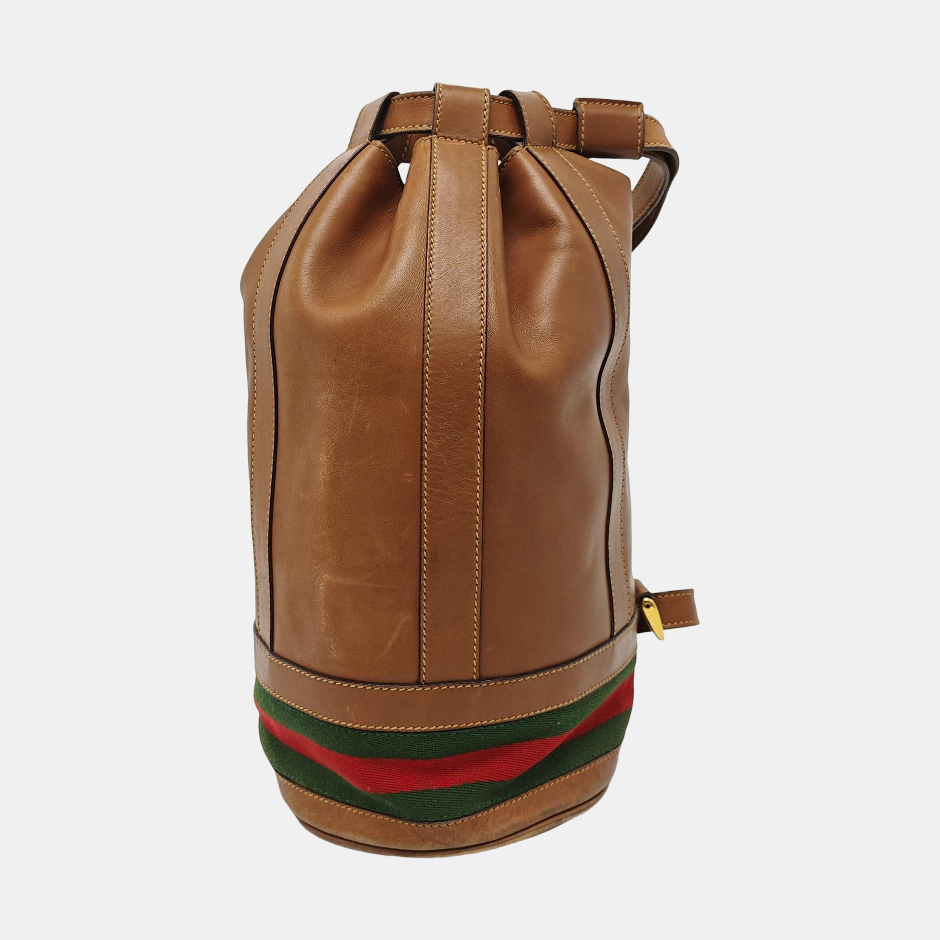 Authenticated pre-owned  Ophidia Calfskin Brown - Backpack at Looply