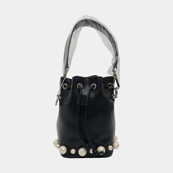 Authenticated pre-owned  Mon Tresor Small Calfskin Black - Top Handle Bag at Looply